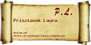 Prisztavok Laura névjegykártya